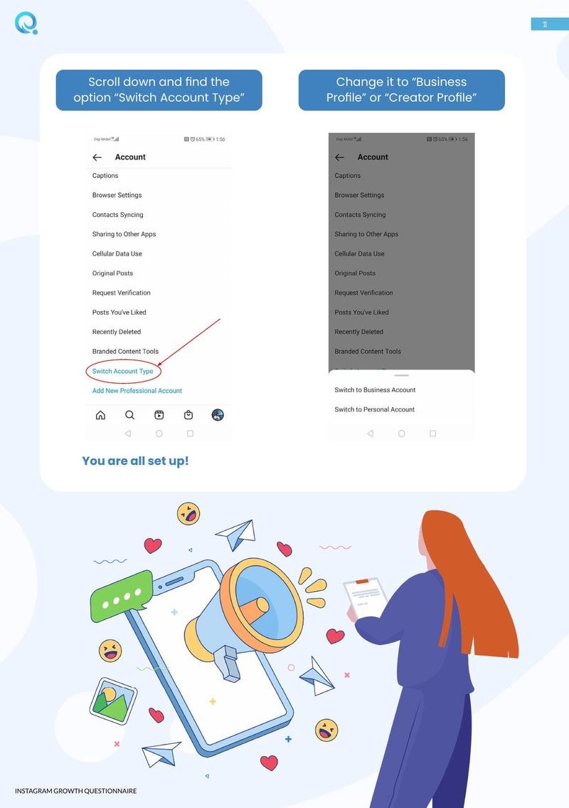 Qontent Media, Instagram growth questionnaire, page 3