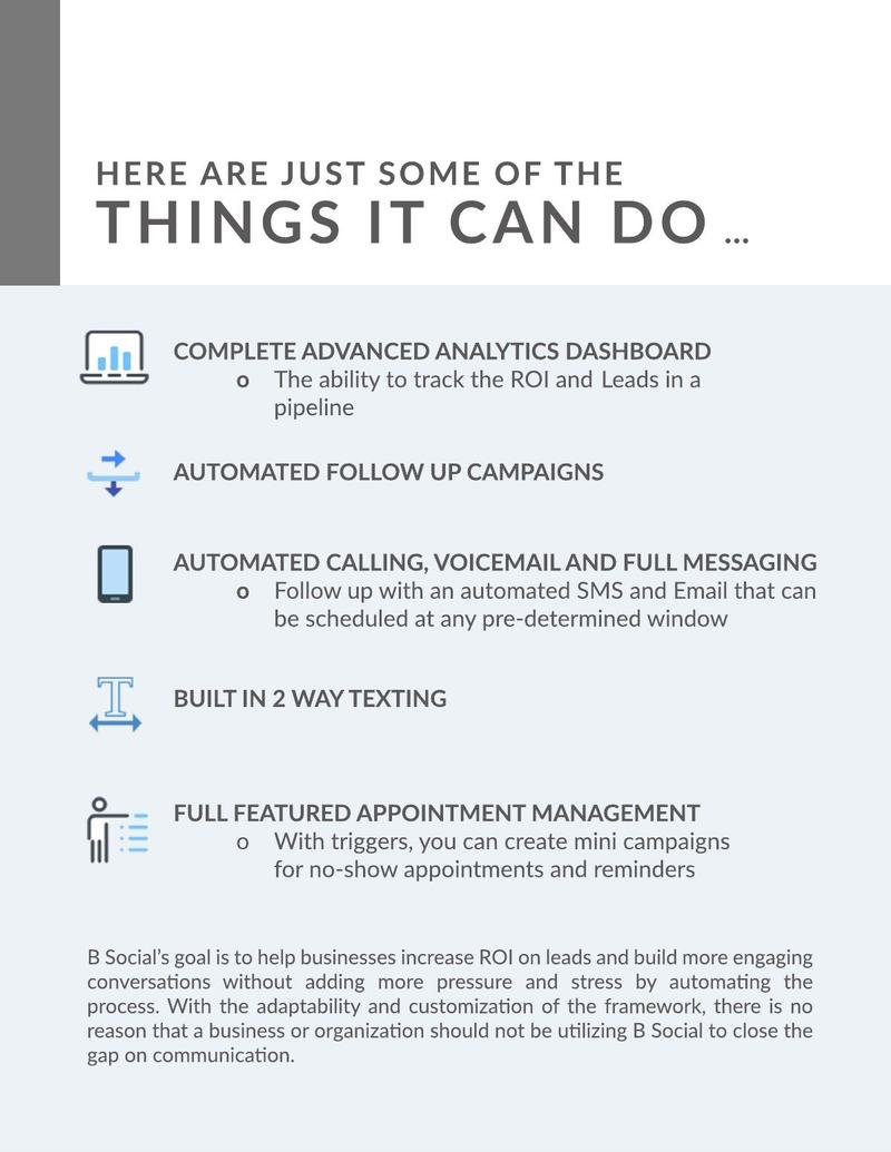 B Social, Managing Leads, page 3