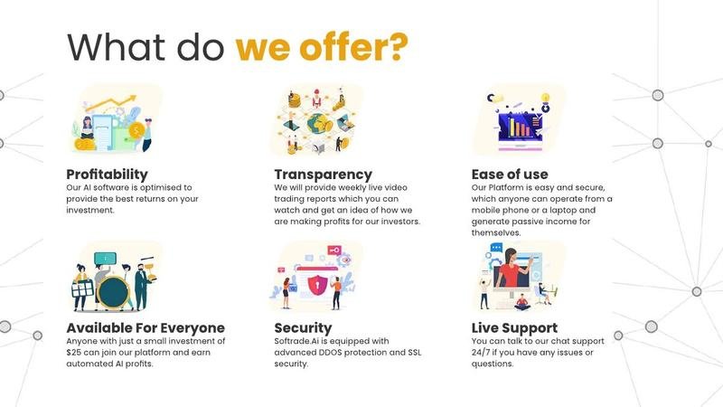 SoftradeAI, investor deck, page 3