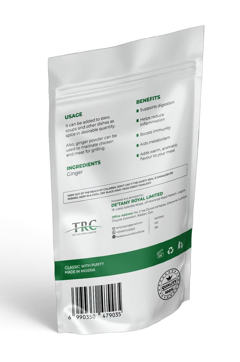 Tamy, ginger powder, reverse