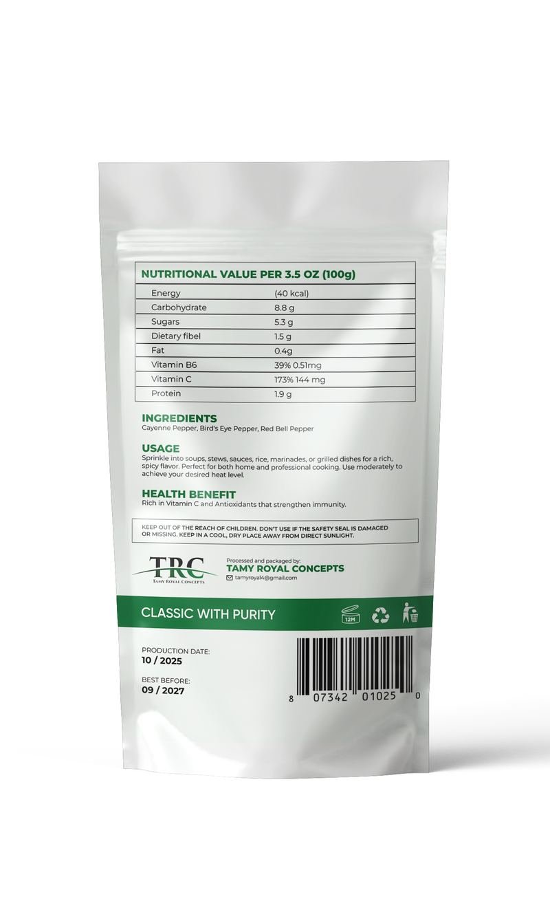Tamy, pepper powder mix, reverse