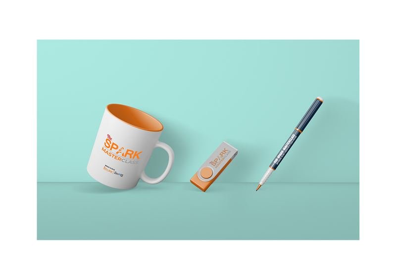 Masterclass, mug and pens