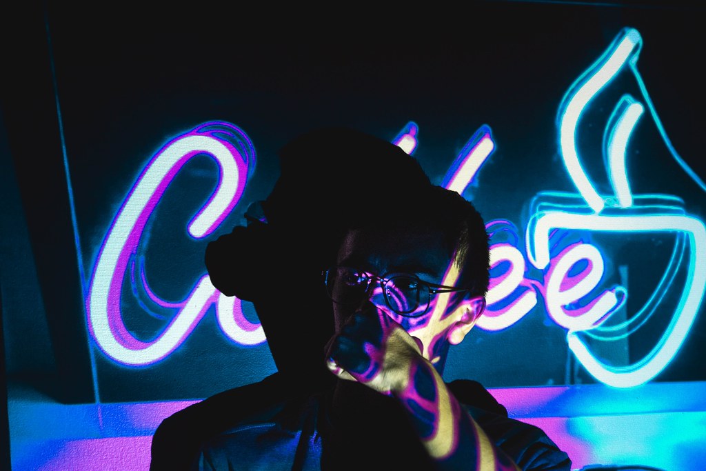 Person wearing smart AI glasses